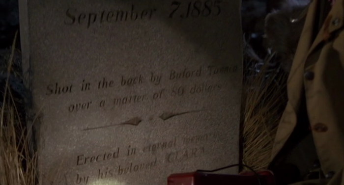 It’s entirely plausible that Doc deliberately had this tombstone made so Marty would spot it, go back in time, and save him. If we stretch the definition of the word “plausible”.